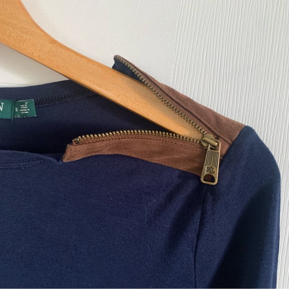 Ralph Lauren Navy Blue Shirt with Elbow Pads - Picture 8 of 9